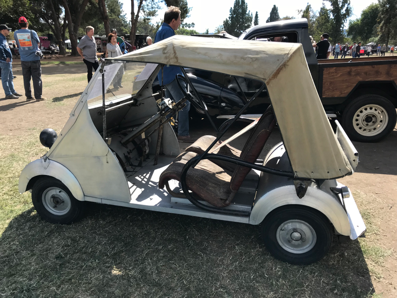 A Biscuter. This is from Spain, but designed by Voisin, who was French. These microcars which are little more than a go-kart, were kind of Spain’s Beetle.